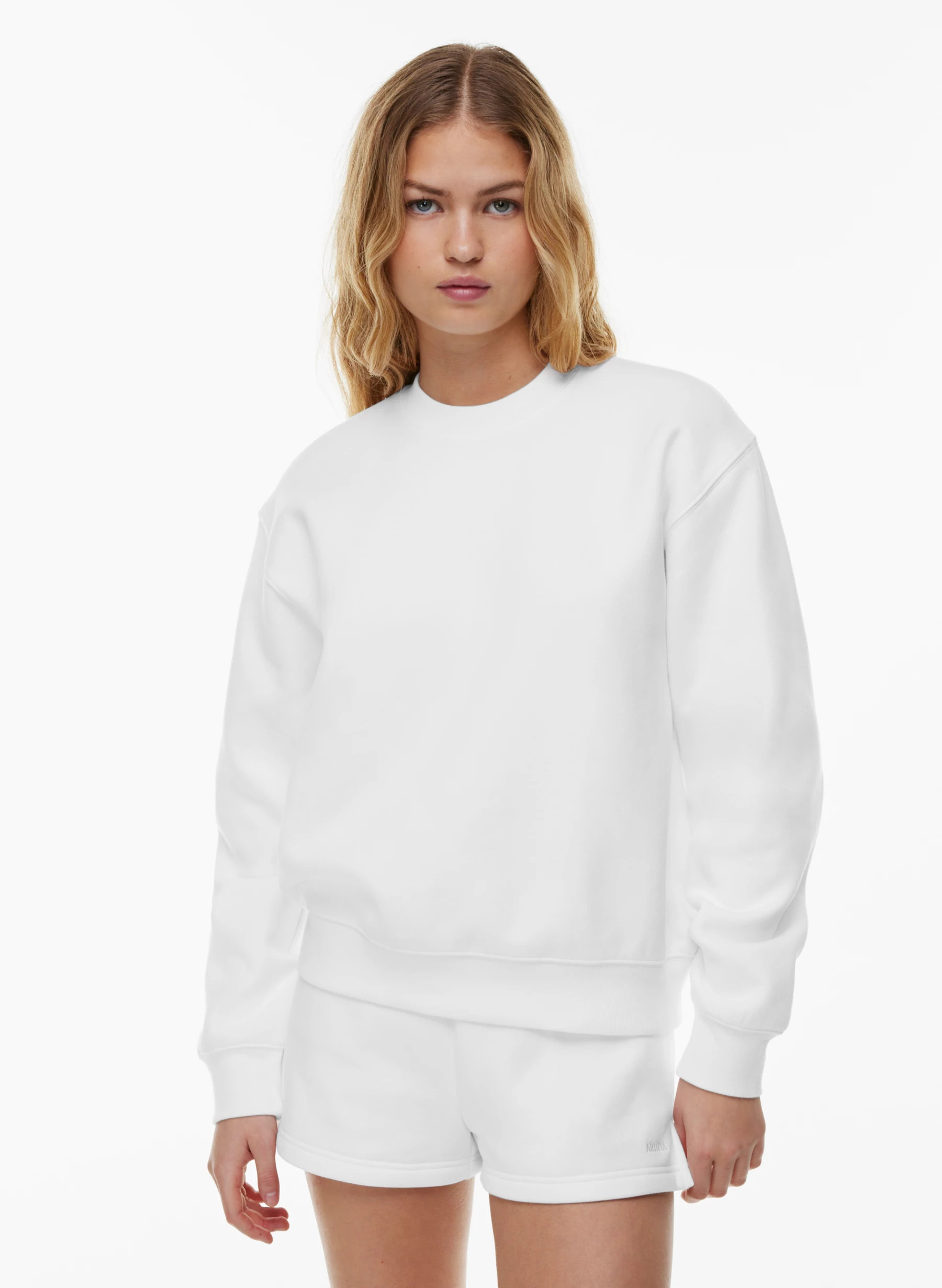 COZY FLEECE PERFECT CREW SWEATSHIRT | Aritzia