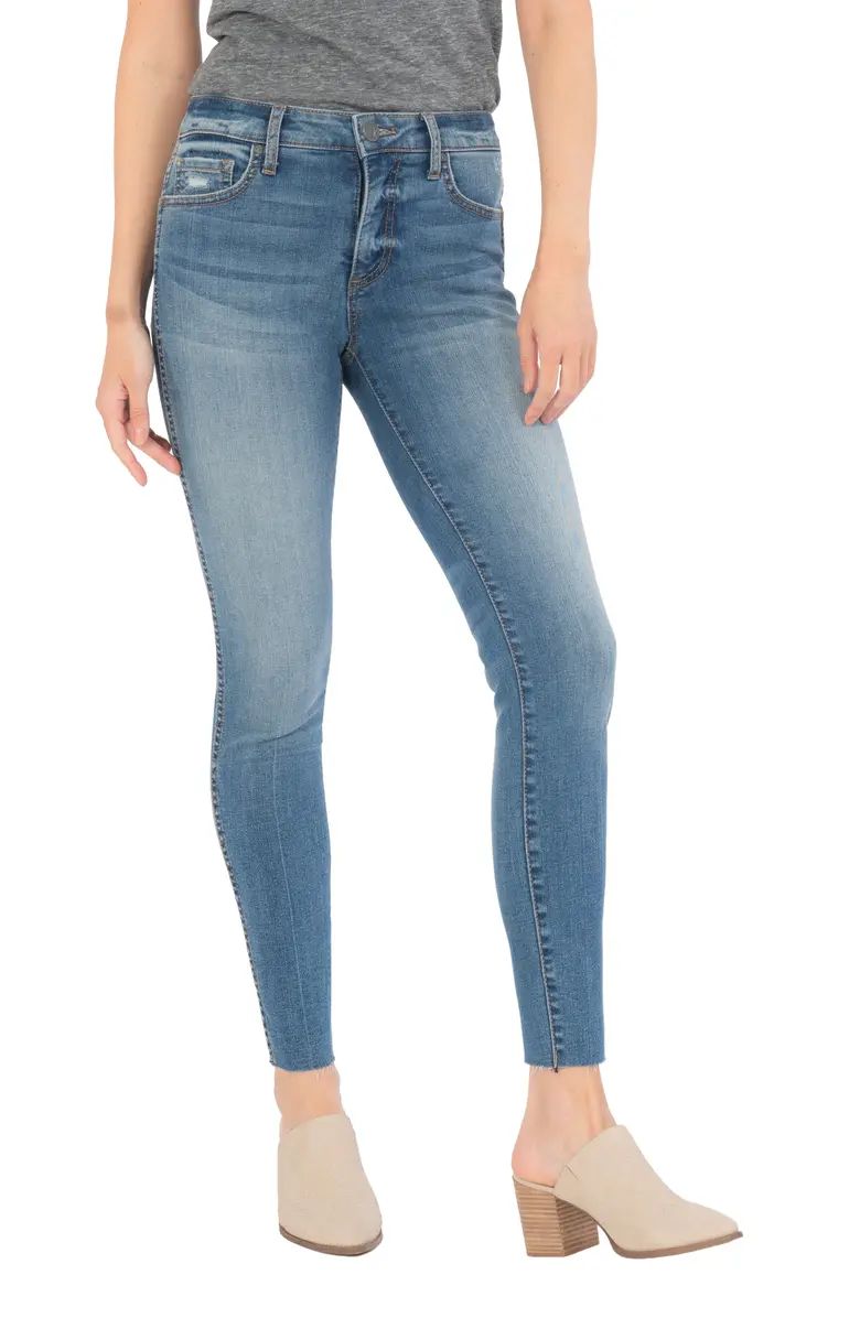 Donna Fab Ab High Waist Raw Hem Ankle Skinny Jeans | Nordstrom