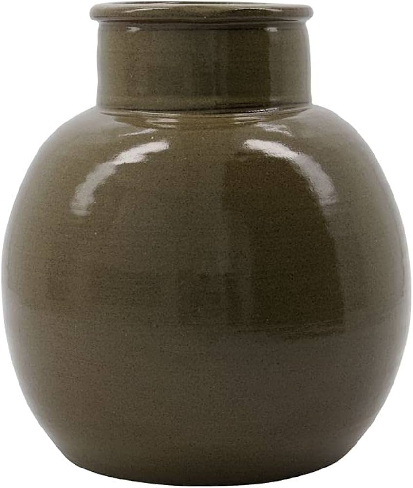 House Doctor 205422002 Aju Green Stoneware Vase | Amazon (US)
