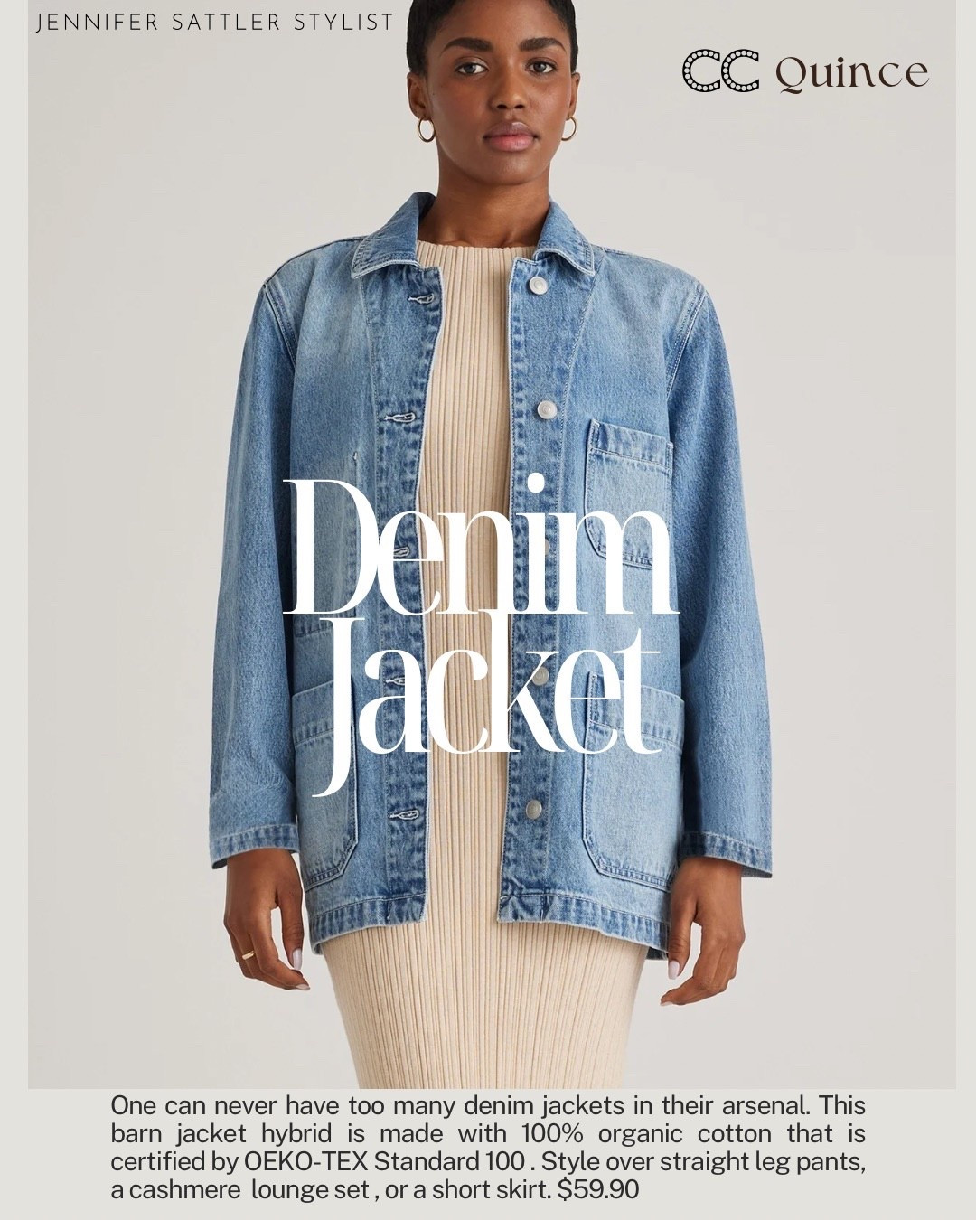 "If I had to rebuild my entire wardrobe from scratch with just 14 pieces, this is the brand Id trust -
JENNIFER SATTLER STYLIST