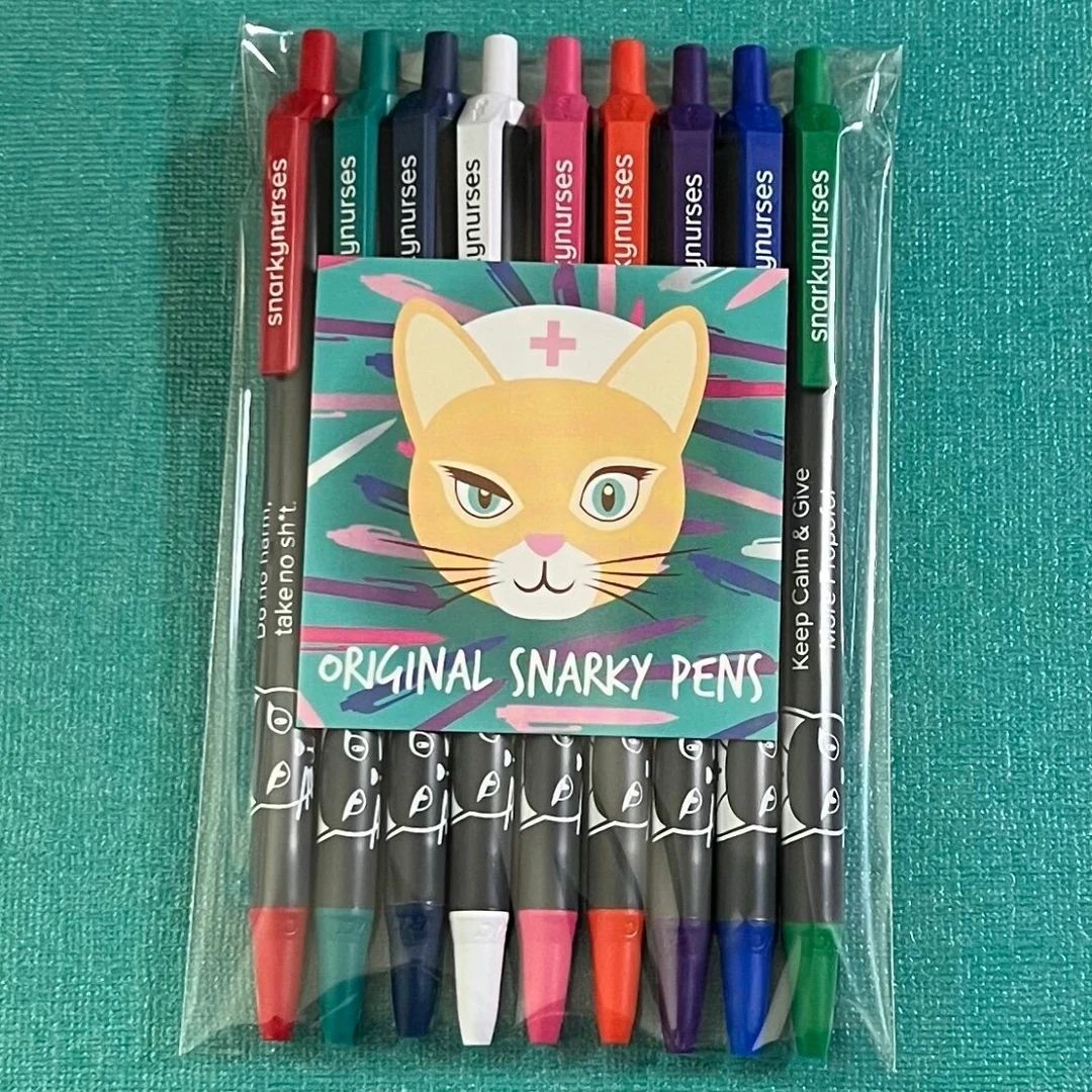 Snarky Pens! Black ink pens for Nurses, CNAs, Nurse Practitioners |  Funny Pens for Nurses | Nurs... | Etsy (US)