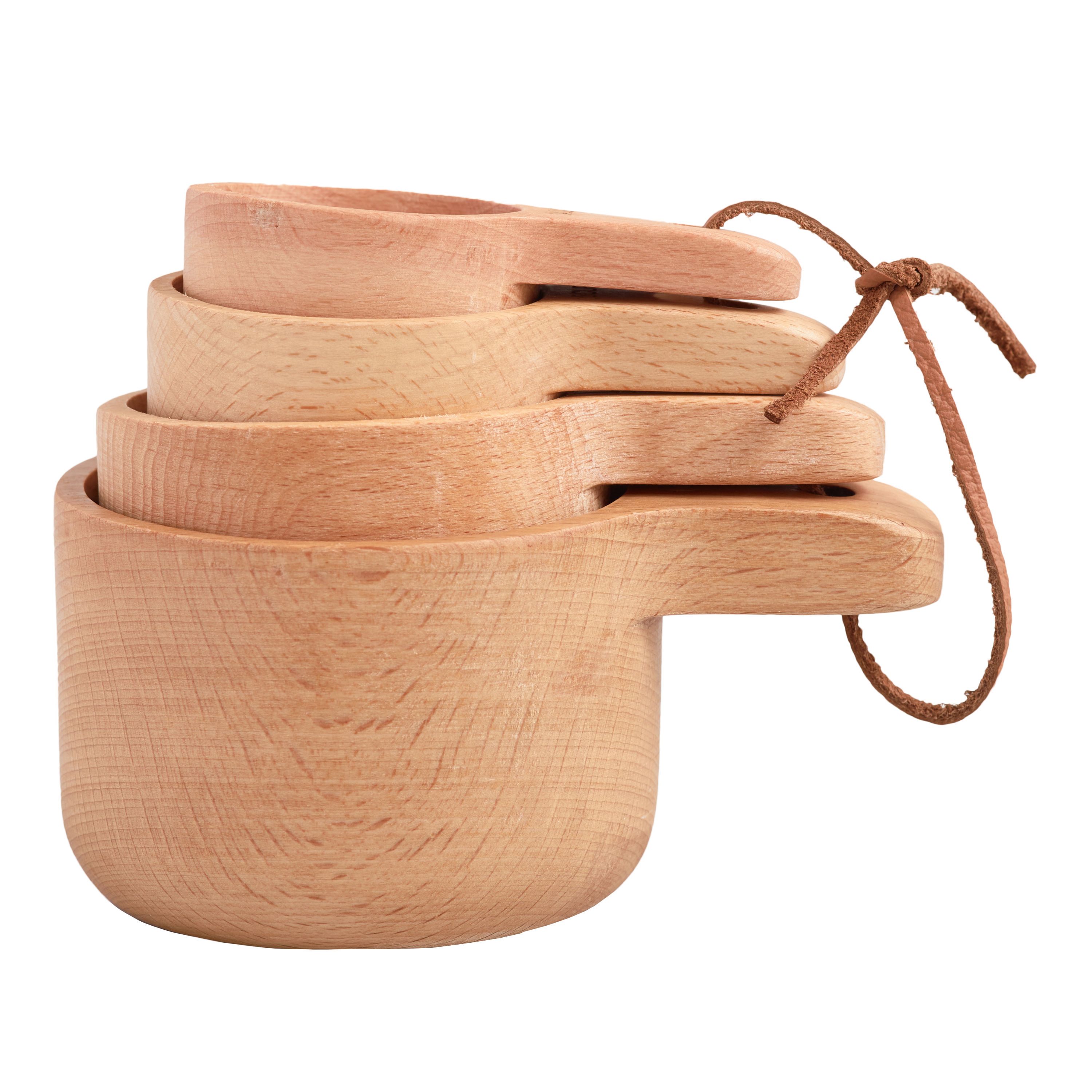 Natural Wood Nesting Measuring Cup Set | World Market