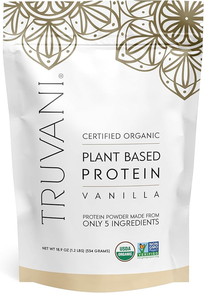Truvani Plant Based Protein Powder | Vanilla | 20g Organic Pea Protein | 18 Servings | Vegan & Ke... | Amazon (US)