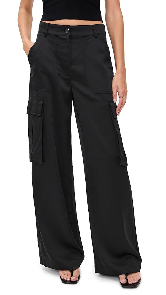 Susana Monaco Women's Satin Cargo Pants | Amazon (US)