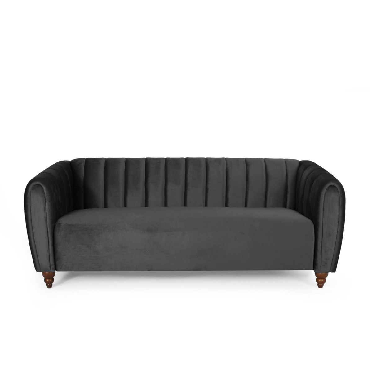 Richland Modern Glam Velvet Channel Stitch 3 Seater Sofa - Christopher Knight Home | Target