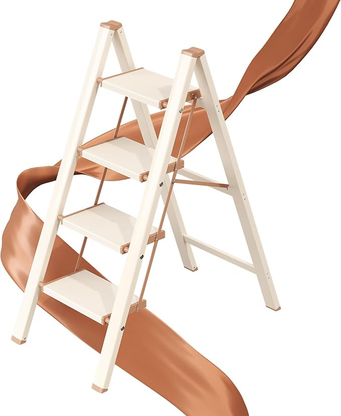 GameGem 4 Step Ladder, Folding Step Stool with Wider Pedal, Anti-Slip Feet & Non Slip Stripes, Al... | Amazon (US)