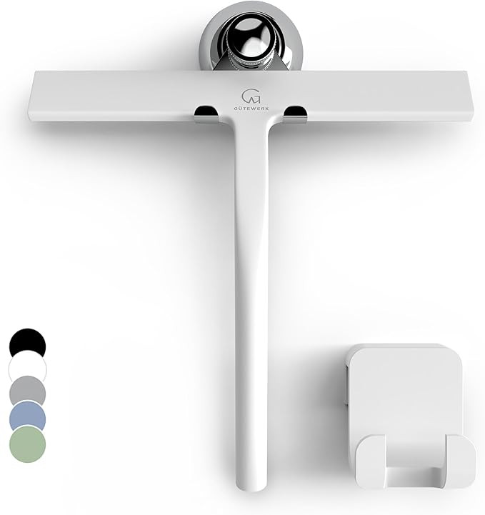 GÜTEWERK Shower Squeegee for Glass Doors, Silicone Window Squeegee, Bathroom and Glass Cleaning ... | Amazon (US)