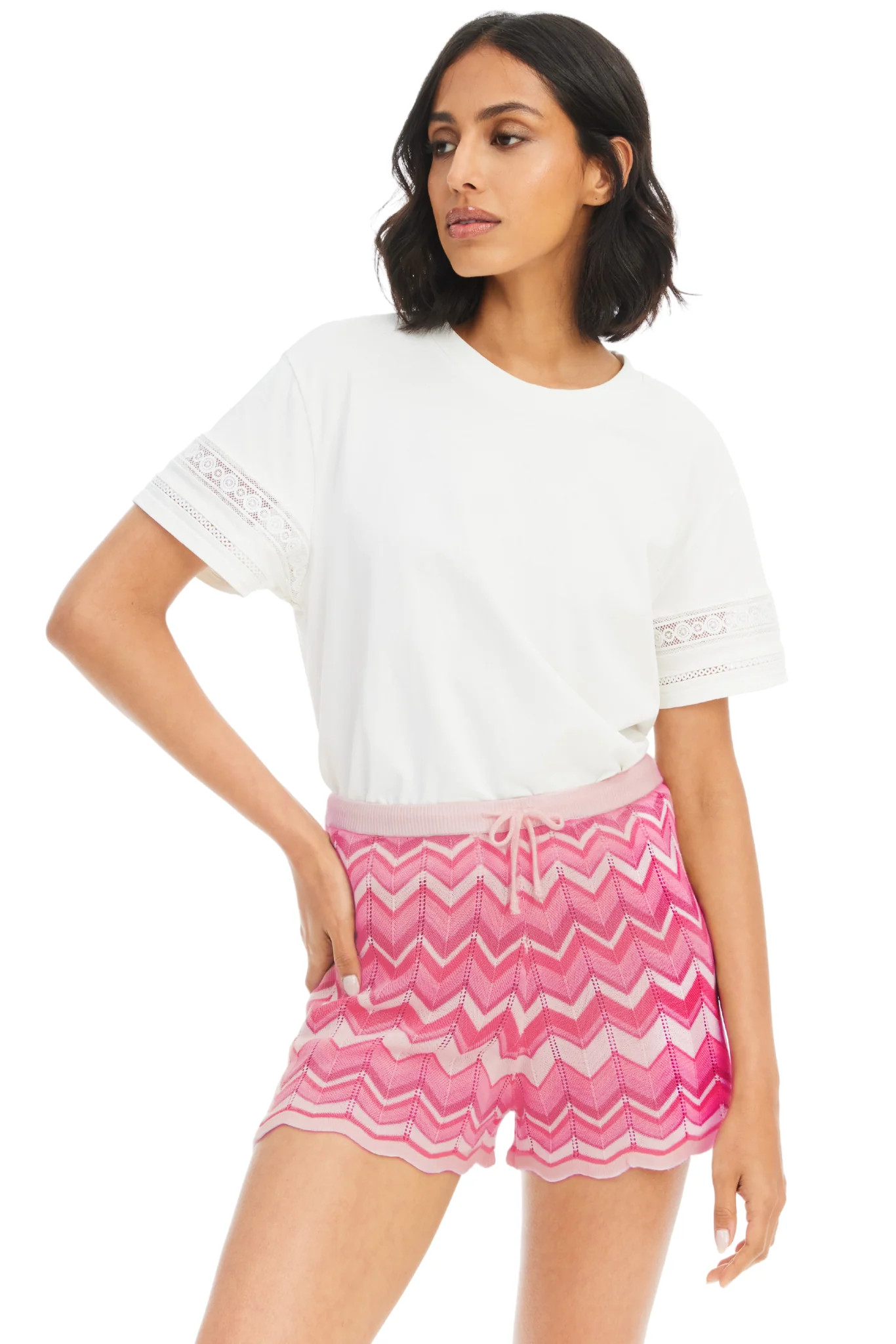 CHEVRON KNIT SHORTS | ALLISON New York
