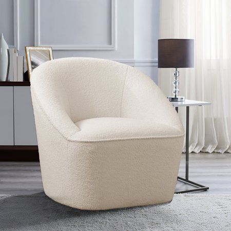 Anson Boucle Swivel Chair | Walmart (US)
