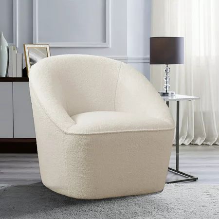 Anson Boucle Swivel Chair | Walmart (US)
