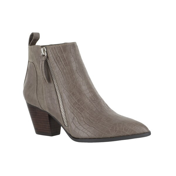 Bella Vita Women's Everest II Stone Croco Super Suede Booties | Bed Bath & Beyond