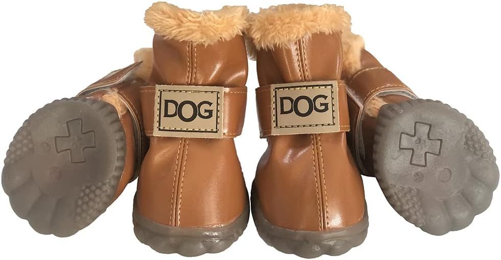 WINSOON Dog Australia Boots Pet Antiskid Shoes Winter Warm Skidproof Sneakers Paw Protectors 4-pc... | Amazon (US)