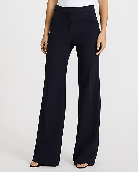 Editor Studio Stretch Twill High Waisted Flare Trouser | Express