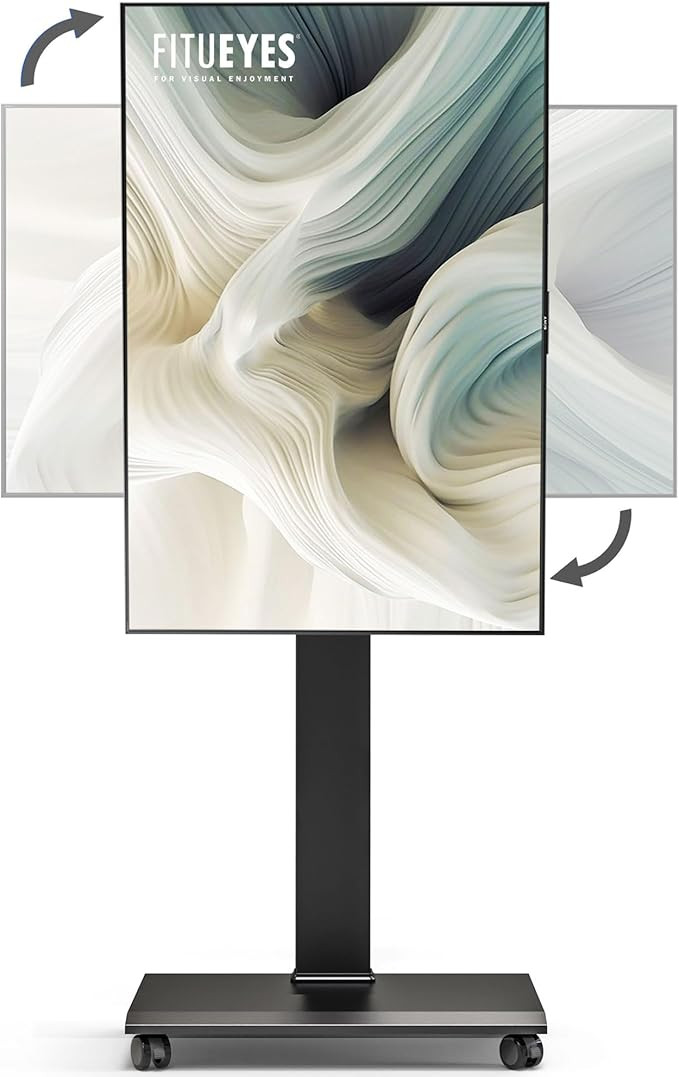 FITUEYES Rolling TV Stand - Portable Mobile TV Cart on Wheels for 32 to 65 70 75 Inch TVs, Landsc... | Amazon (US)