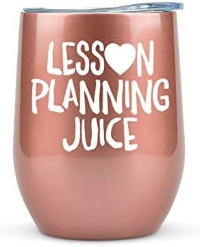 Amazon.com | Teacher Gifts for Women - "Lesson Planning Juice" Funny Tumbler/Mug with Lid for Win... | Amazon (US)