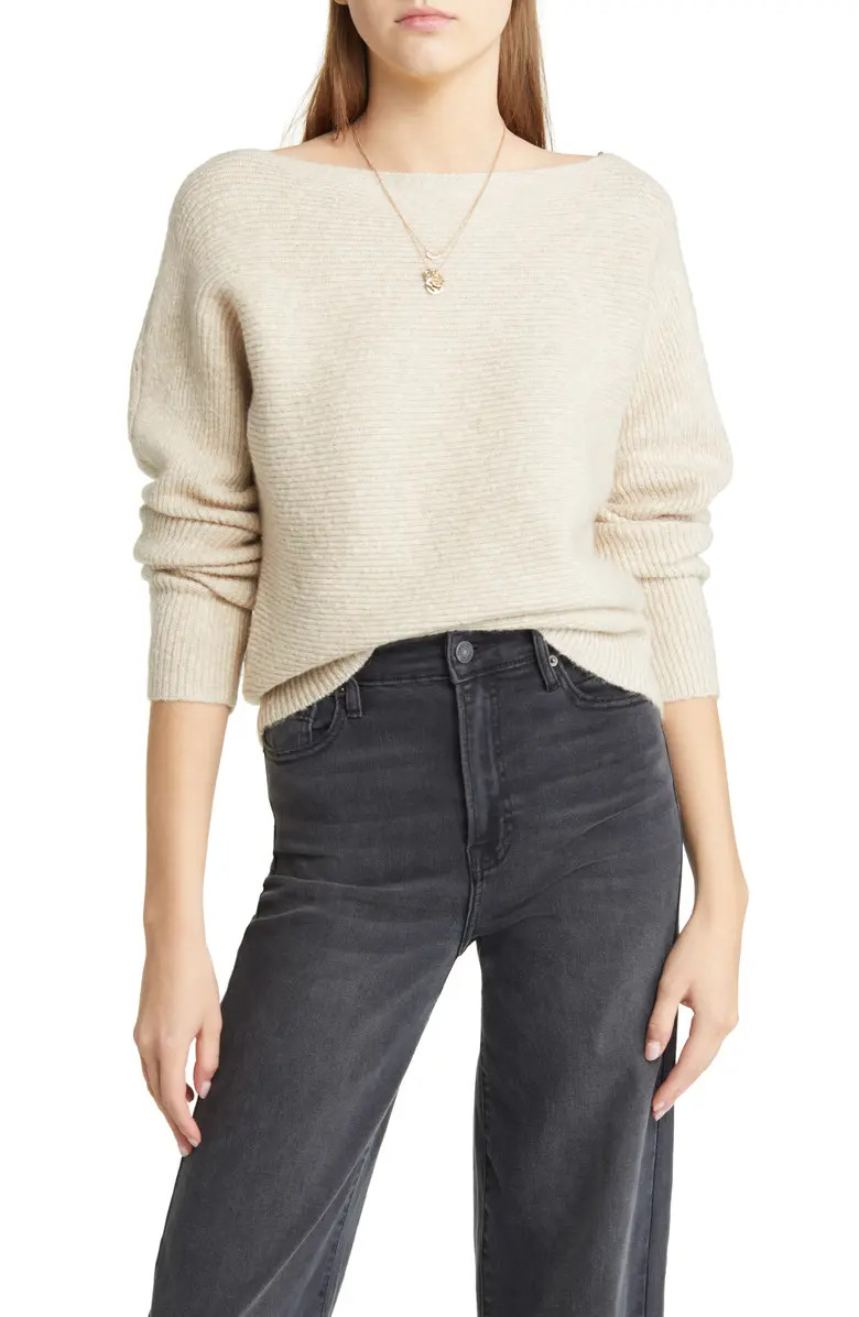 Treasure & Bond Off the Shoulder Rib Sweater | Nordstrom | Nordstrom
