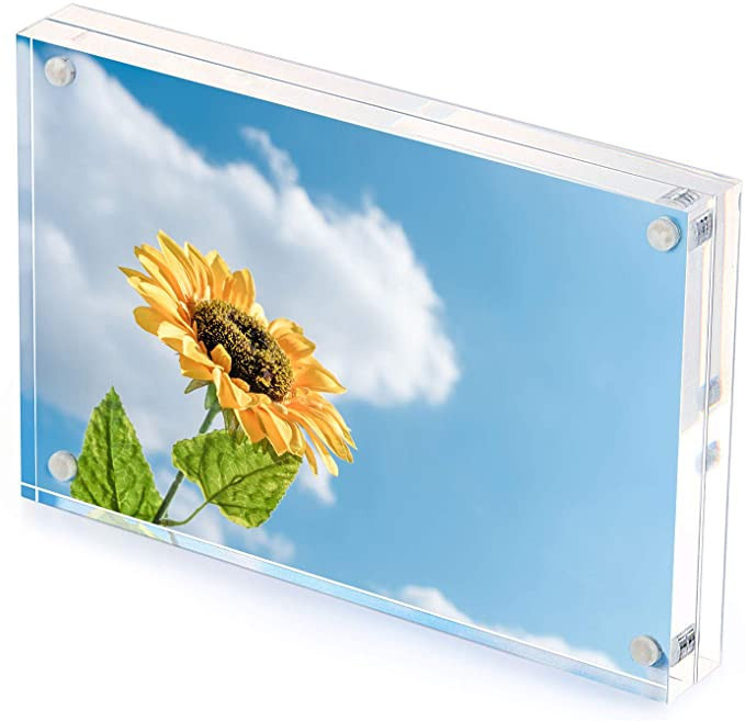 ONE WALL Acrylic Picture Frame 5x7 Inch Magnetic Clear Photo Frame Free Standing for Tabletop Des... | Amazon (CA)