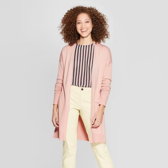 Women's Long Sleeve Back Belt Open Cardigan Sweater - A New Day™ | Target
