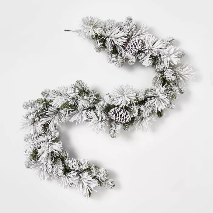 6' Unlit Flocked Pinecone Mixed Pine Christmas Garland - Wondershop™ | Target