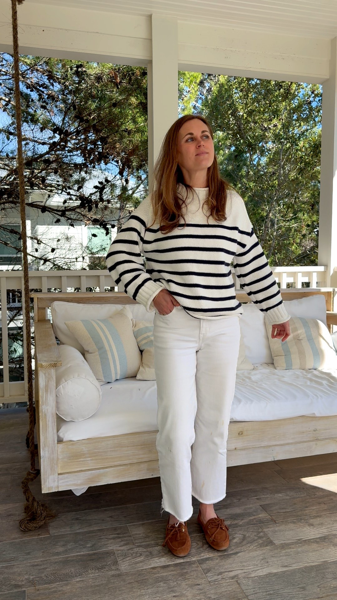 Sweater runs big, size XS
Jeans size 25
Shoes run a touch small, I went up a half size 



@jcrew 

#LTKootd #LTKgrwm #LTKdayinmylife