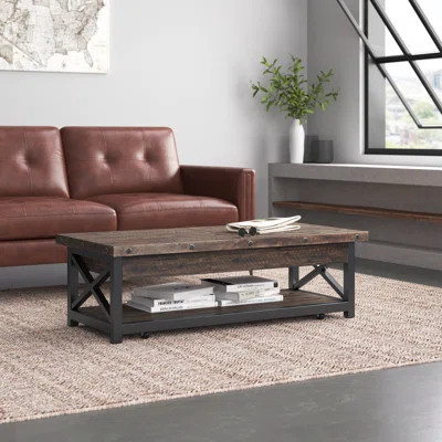 Reinhold Rectangular Lift-Top Coffee Table With Casters | Wayfair North America