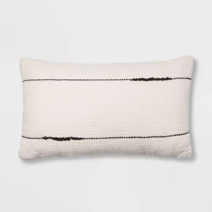 Embroidered Thin Line Lumbar Throw Pillow - Project 62™ | Target