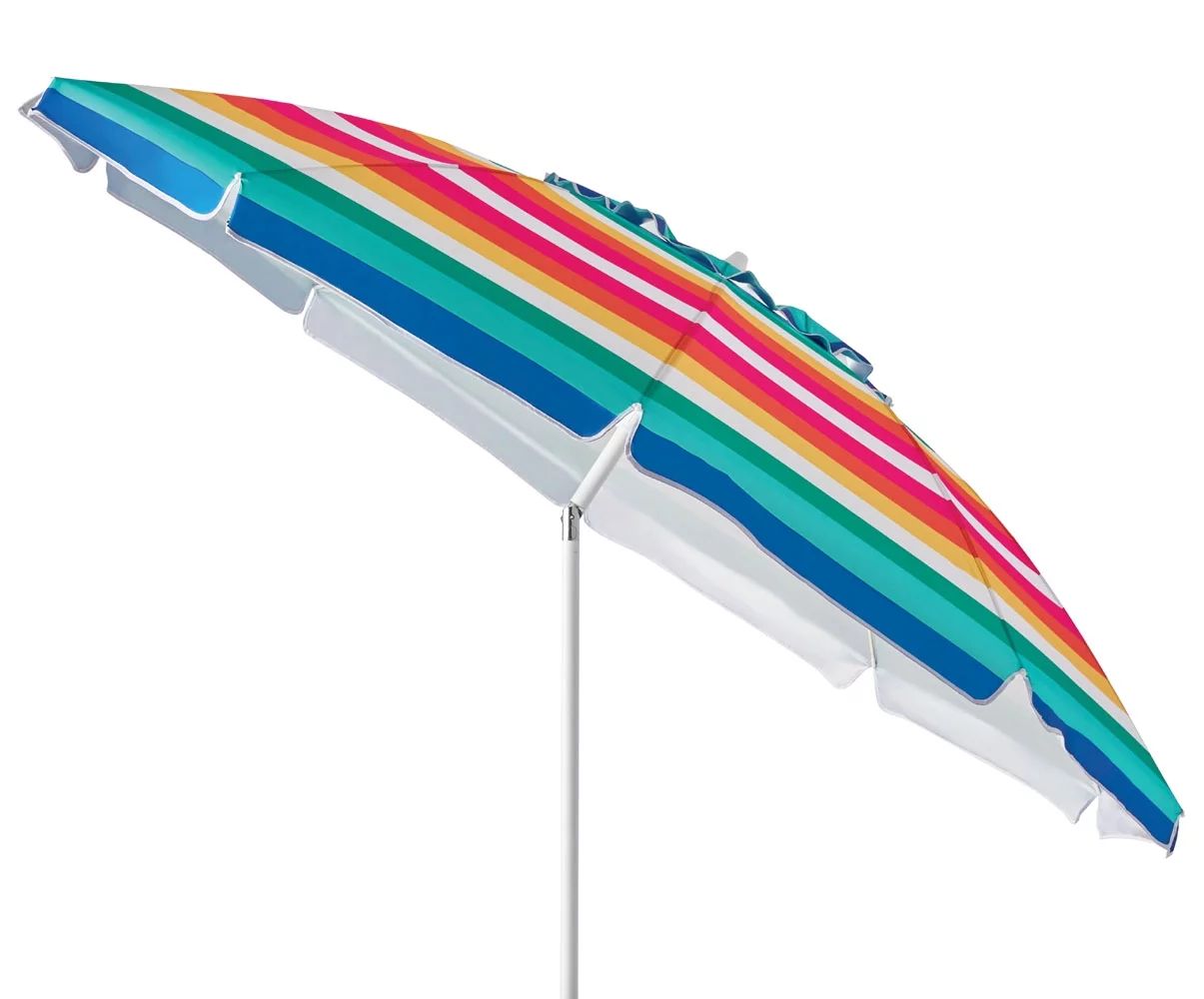 Mainstays 93" Multicolor Octagon Beach Umbrella with Sand Anchor | Walmart (US)