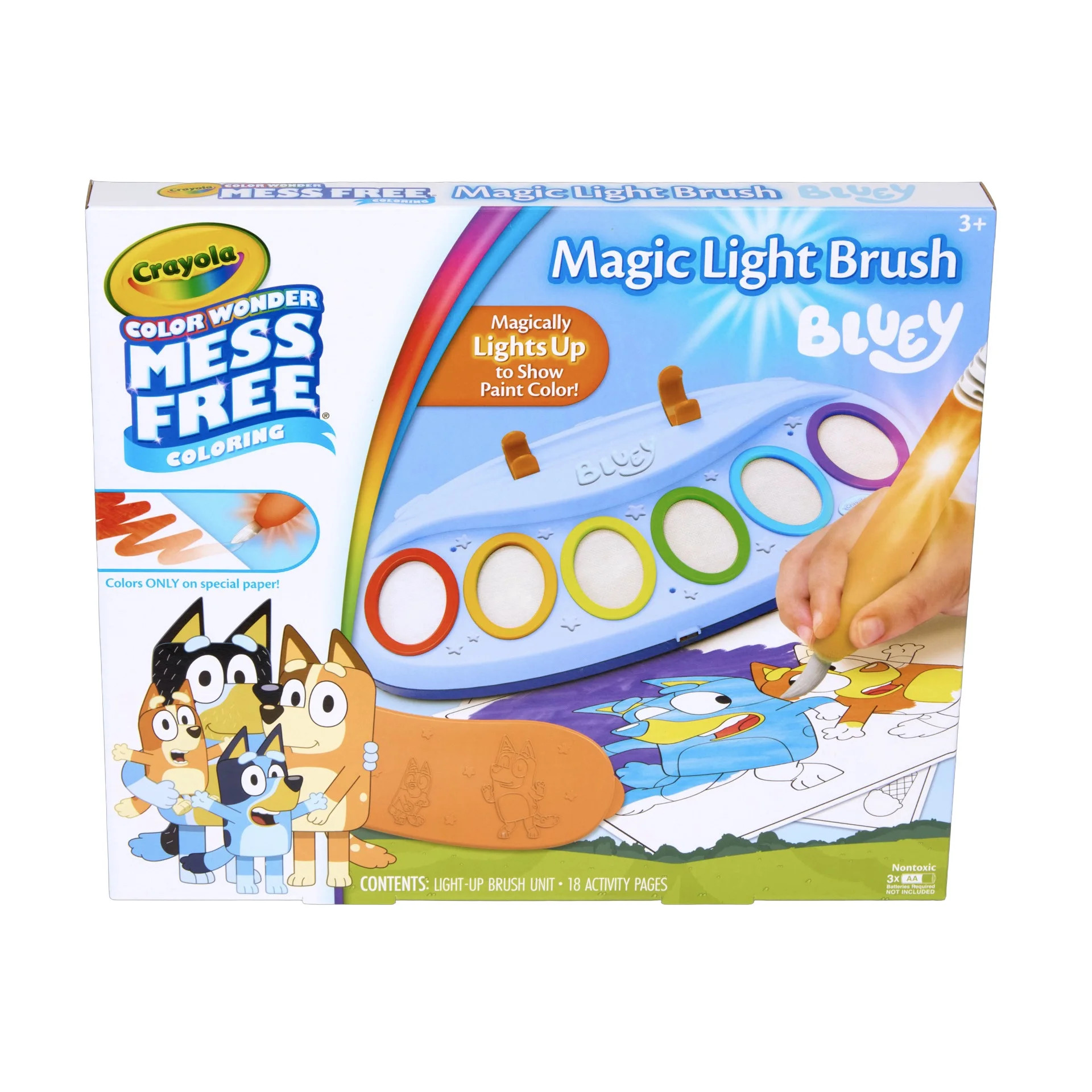 Crayola Color Wonder Bluey Magic Light Brush, Mess Free Kids Painting Set, Toddler Activities, Ed... | Walmart (US)