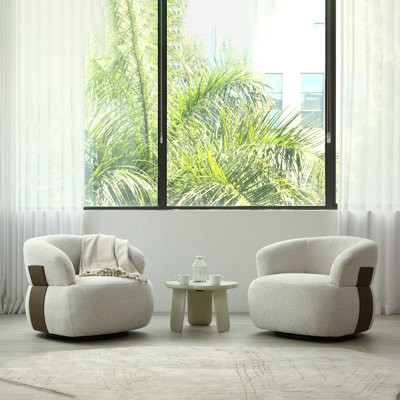 Eiryn 32'' Wide Chenille Swivel | Wayfair North America