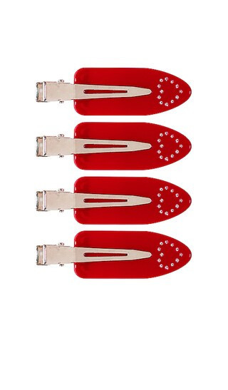 Emi Jay Popstar Clip Set in Red. | Revolve Clothing (Global)