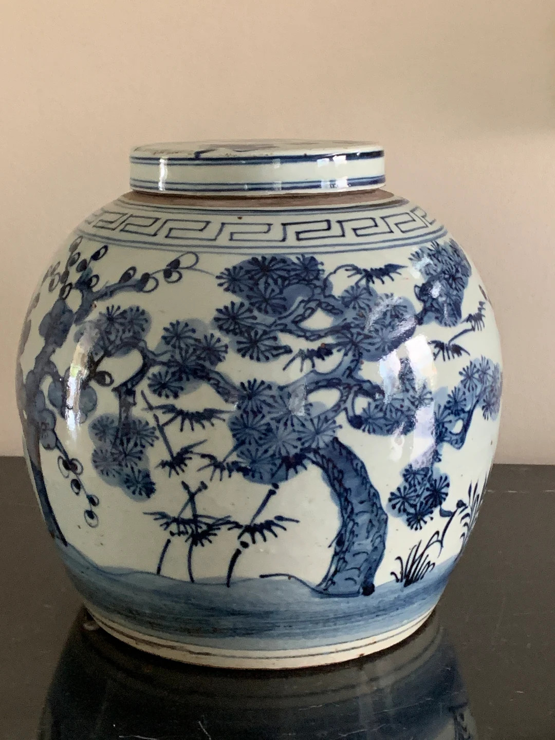 Superb Antique Chinese Blue and White Pottery Lidded Ginger Jar | Etsy (US)