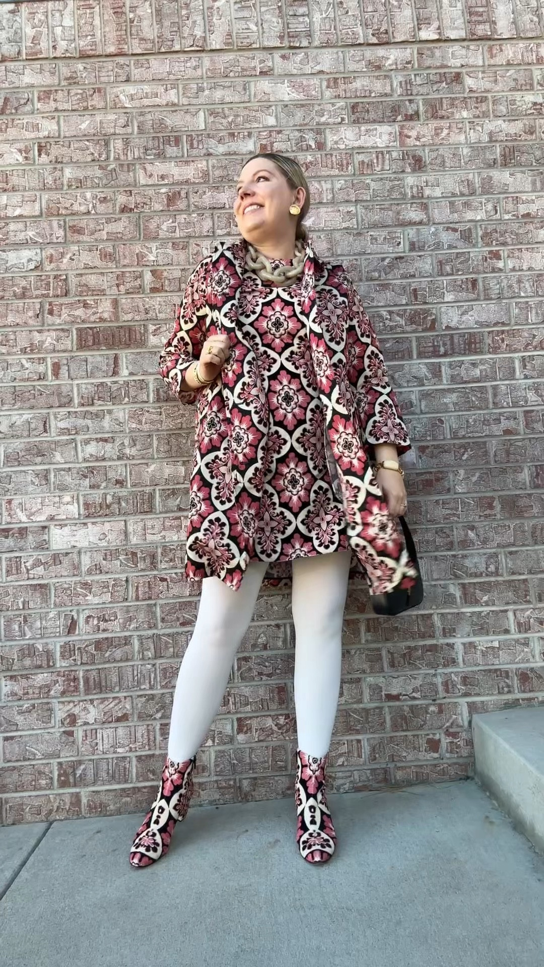 Off the Wall(paper) - Look 1
A curated style series 

When I saw this print several years ago,  I FELL IN LOVE. It was too pricey for me to buy right away but I scored the coat and boots on clearance and got the dress second hand. The designer actually used archival prints for this collection and this one is actually from 100 years ago, if I recall correctly. Thrilled that it could join us again today (and on a velvet dress, no less!) Linking to some of my current faves from the brand. 

I find pants/skirts to run very small in the brand - I’d size up by 2! Other items are more TTS. Some slimmer jackets/shirts run narrow across the shoulders sizing up there helps, too. I’m wearing the Large in both the coat and dress. I went up half size in the boots.

Off The Wall(paper) is a celebration of one of my favorite styling hacks: MATCH EVERYTHING. I get outsized amounts of joy from a couple of funny things: 1. Lining things up (yes, literally) and 2. Finding things that match and then LINING THEM UP. This is that desire embodied in a capsule series. 

Dress, Coat & Boots - LaDoubleJ
Bag - Yves Saint Laurent 
Earrings - Vintage Givenchy
Ring - Kate Spqde
Bracelets - Vintage
Necklace - Tuckernuck (piper k)
Tights - We love colors

Comment SHOP below to receive a DM with the link to this post on my LTK ⬇ https://liketk.it/5VDOZ #ltkshoecrush #ltkseasonal #ltkstyletip

#LTKSeasonal #LTKstyletip #LTKmidsize