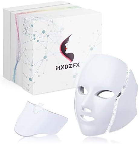 7 LED Skin Care Mask for Face and Optical Cosmetic Mask and Portable Neck Skin Rejuvenation Light Th | Amazon (US)