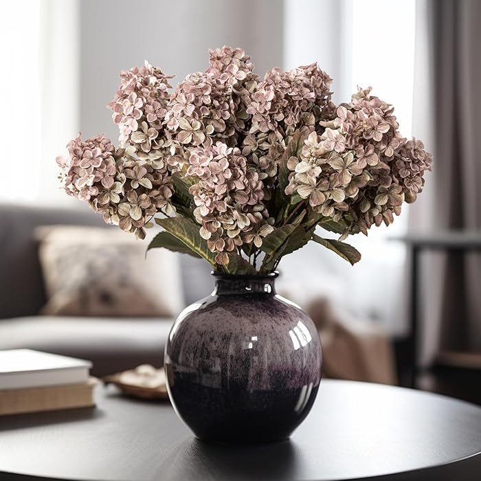 Fake Flowers Hydrangea Silk Flowers With Stems White Flowers Fake Flowers In Vase Hydrangea Artif... | Amazon (US)