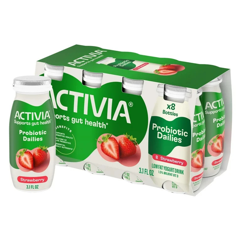 Activia Probiotic Dailies Strawberry Low Fat Probiotic Yogurt Drinks, Helps Support Gut Health, 3... | Walmart (US)