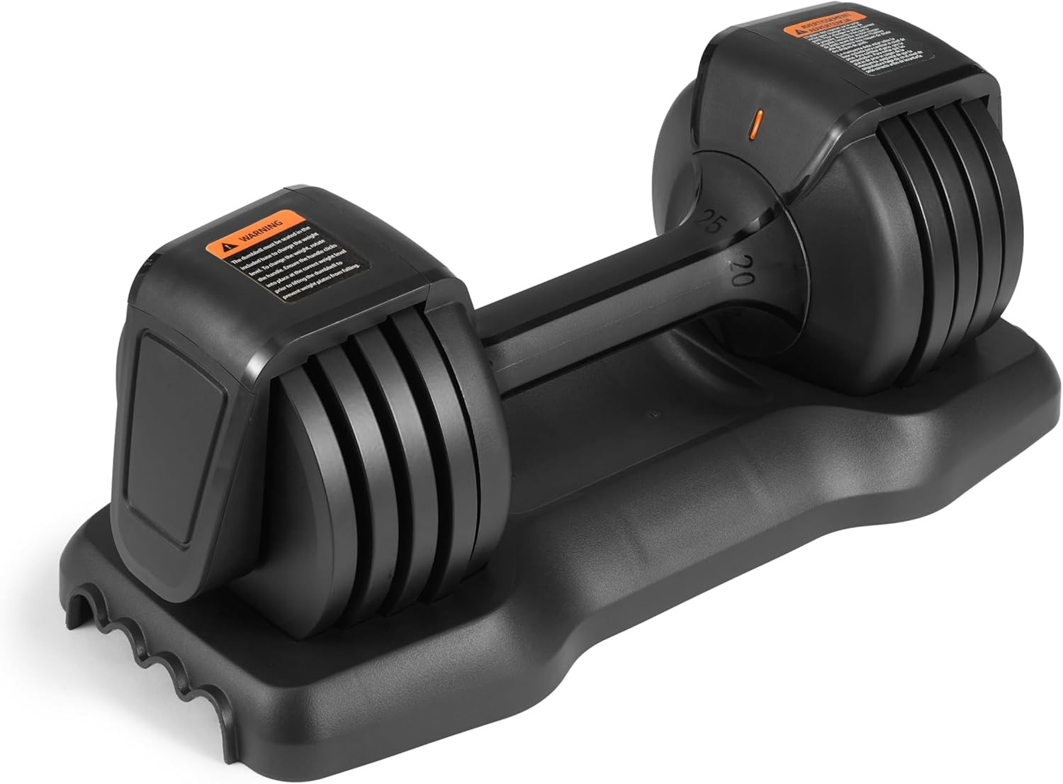 Amazon Basics Adjustable Dumbbell, 25 lb, 5 Weights, Single Dumbbell, Black | Amazon (US)