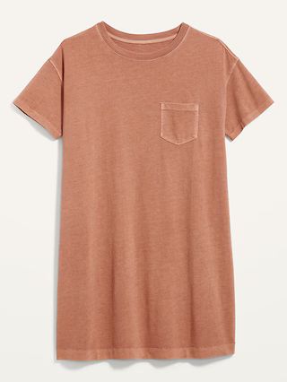 Loose Vintage Garment-Dyed T-Shirt Shift Dress for Women | Old Navy (US)