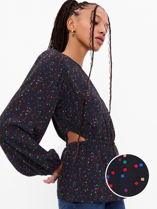 Peplum Cutout Top | Gap (US)