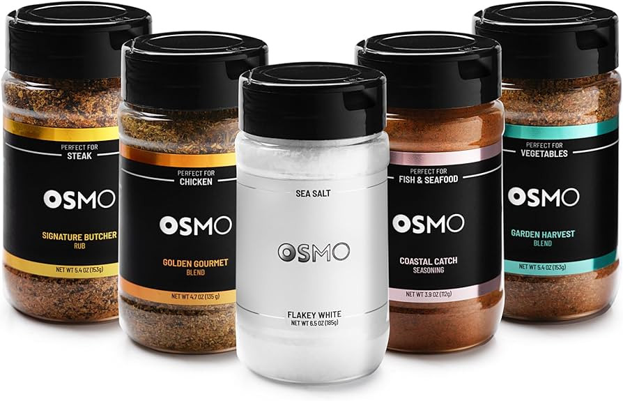 Osmo Seasonings and Sea Salt Bundle By Chef Nick DiGiovanni, Flakey White Sea Salt, Signature But... | Amazon (US)