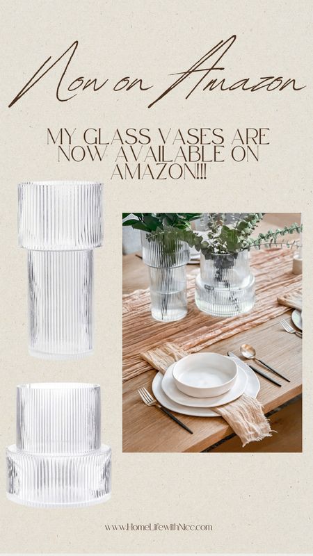 My ribbed glass vases are now available on Amazon!!! I got them originally from H&M but now they’re available on Amazon with prime! So free shipping and super fast delivery! 
.
.
#amazonhome #amazon #homedecor #springdecor #vase 

#LTKFind #LTKhome #LTKunder50
