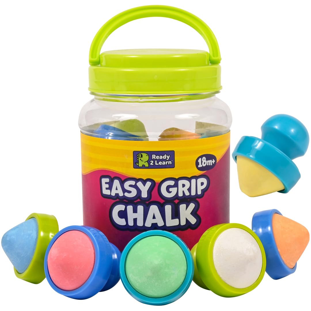 READY 2 LEARN Easy Grip Chalk | 6 Colors | 18m+ | Non-Toxic Toddler Sidewalk Chalk | Easy to Hold... | Amazon (US)