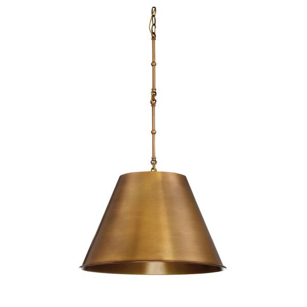 Selby Warm Brass One-Light Pendant | Bellacor