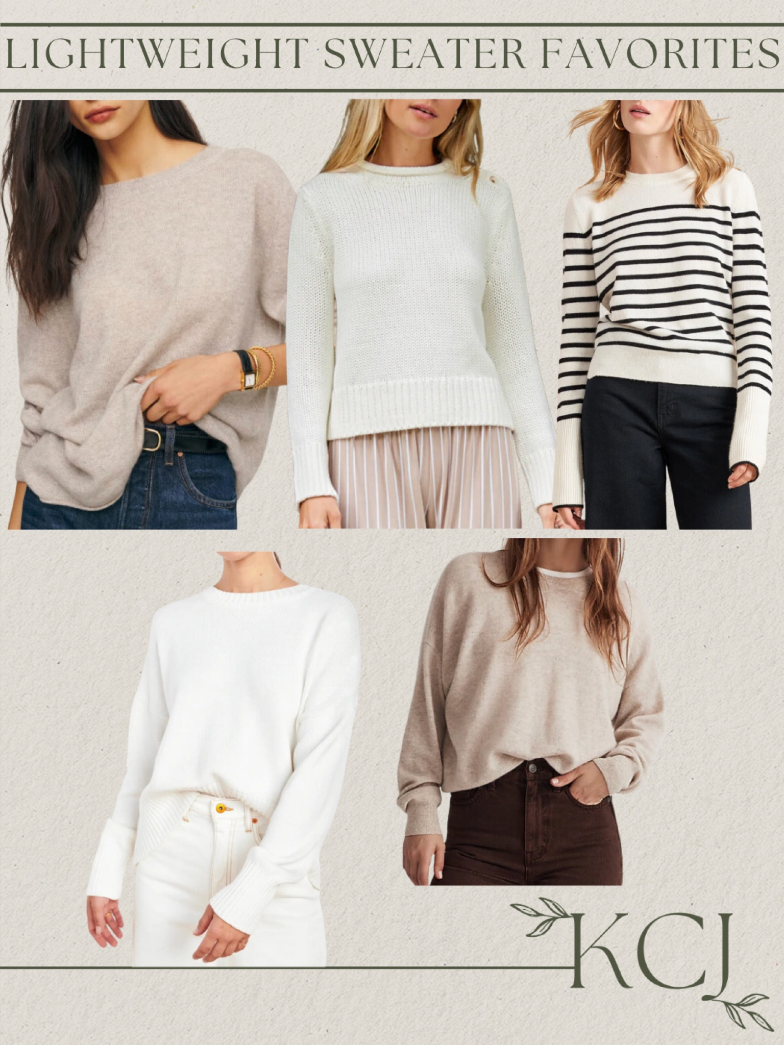 sweater, lightweight sweater, neutral sweater, stripe sweater, white sweater, closet staples, spring outfit 

#LTKfindsunder100 #LTKstyletip #LTKSeasonal
