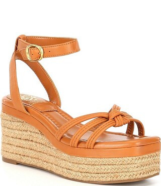 Vince Camuto Loressa Knotted Leather Espadrille Wedge Sandals | Dillard's | Dillard's