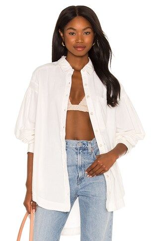 Free People Cool & Clean Buttondown in White Combo from Revolve.com | Revolve Clothing (Global)