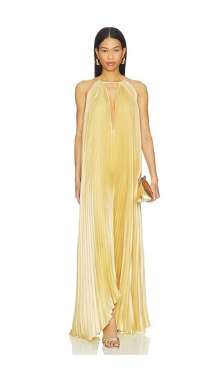 L'IDEE Boheme Gown in Yellow. - size 12/L | Revolve Clothing (Global)