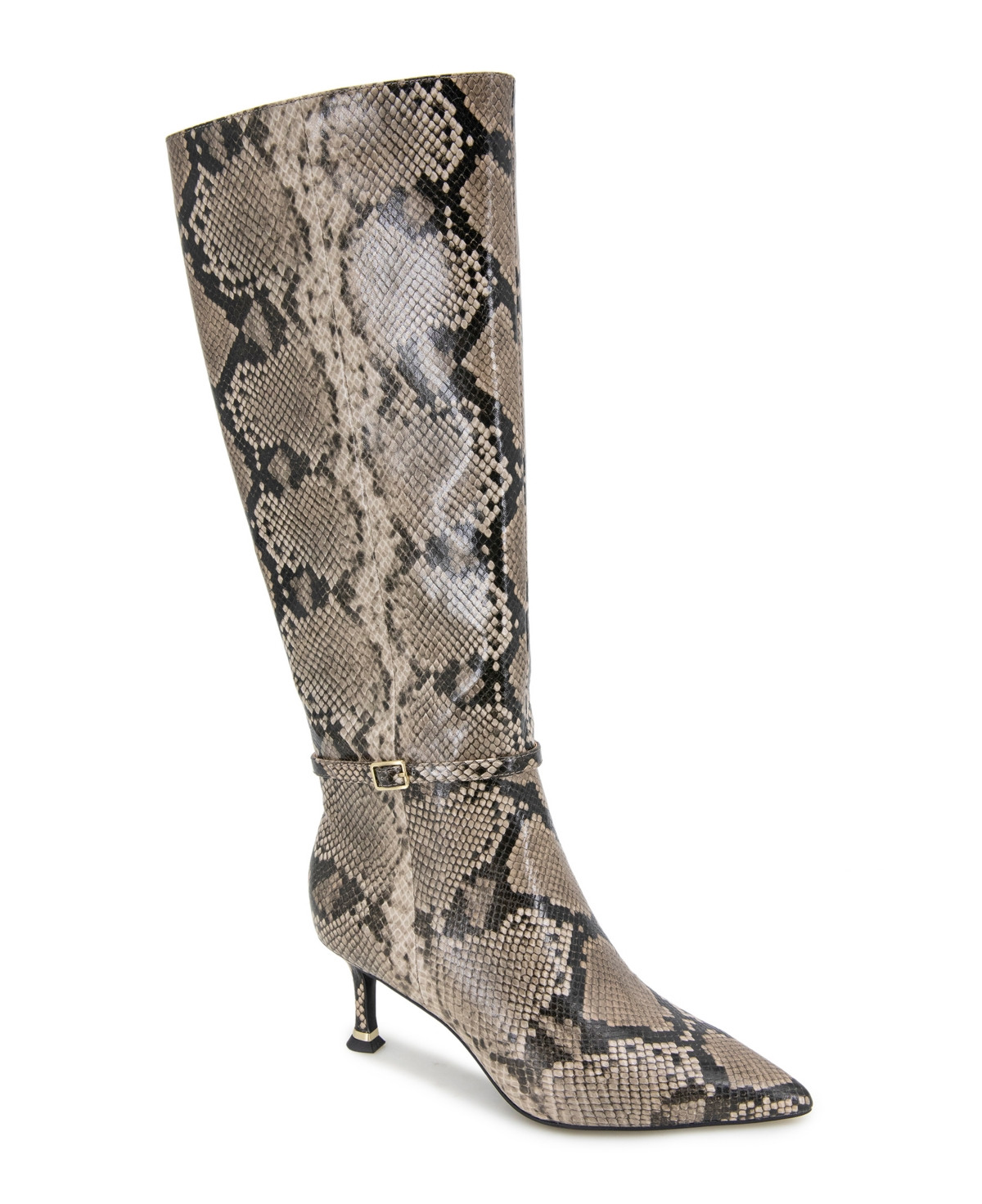 Kenneth Cole New York Women's Utah Pointed Toe Knee High Boots - Taupe Snake | Macy's
