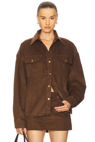 EB Denim Daniele Shirt Jacket in Chocolate Corduroy from Revolve.com | Revolve Clothing (Global)