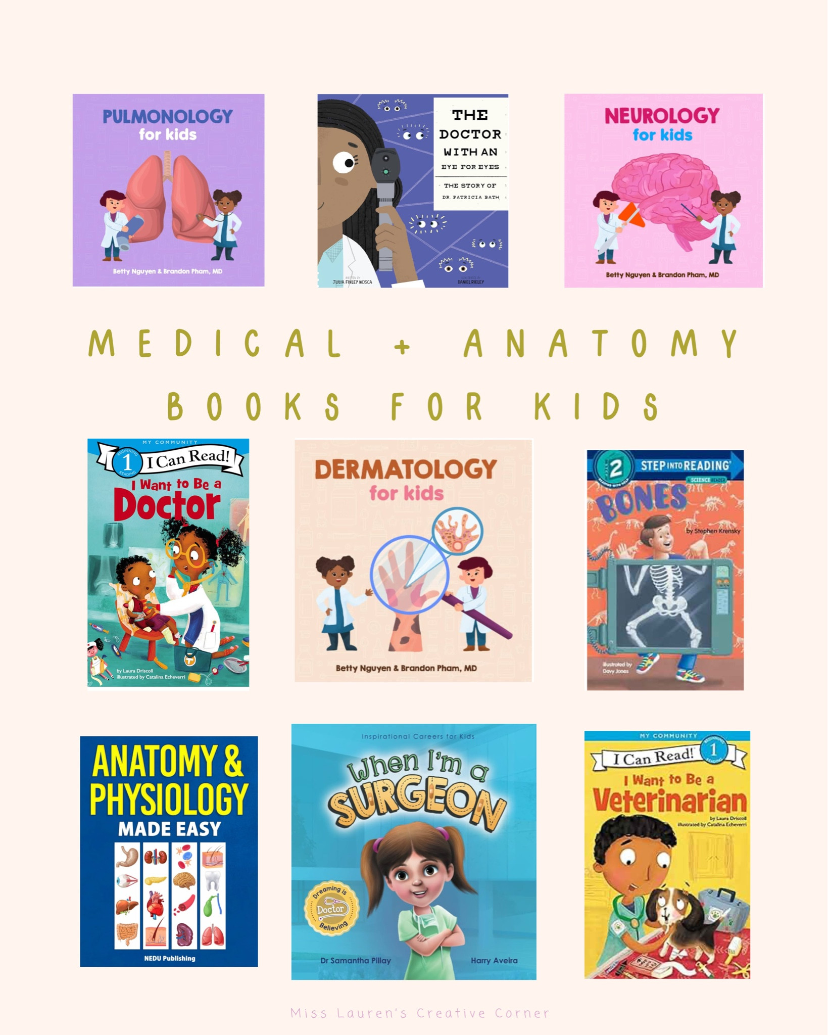 When I was putting together book lists for the kids’ dorms, I noticed just how many medical-themed books I’d tucked in. From dermatology to surgery to what bones are made of—it wasn’t random. So many of our incredible kiddos here are brave enough to face hospital stays, routine checkups, or unexpected clinic visits. I wanted them to have stories that help them understand what’s happening, to feel empowered, and to even imagine themselves as the doctors, surgeons, and caregivers they see on our visiting teams.

These books are especially great if you have a child who’s in and out of the hospital or curious about the body and how it works. They help put language and imagination to things that can feel scary or confusing. A little knowledge goes a long way in helping kids feel safe.