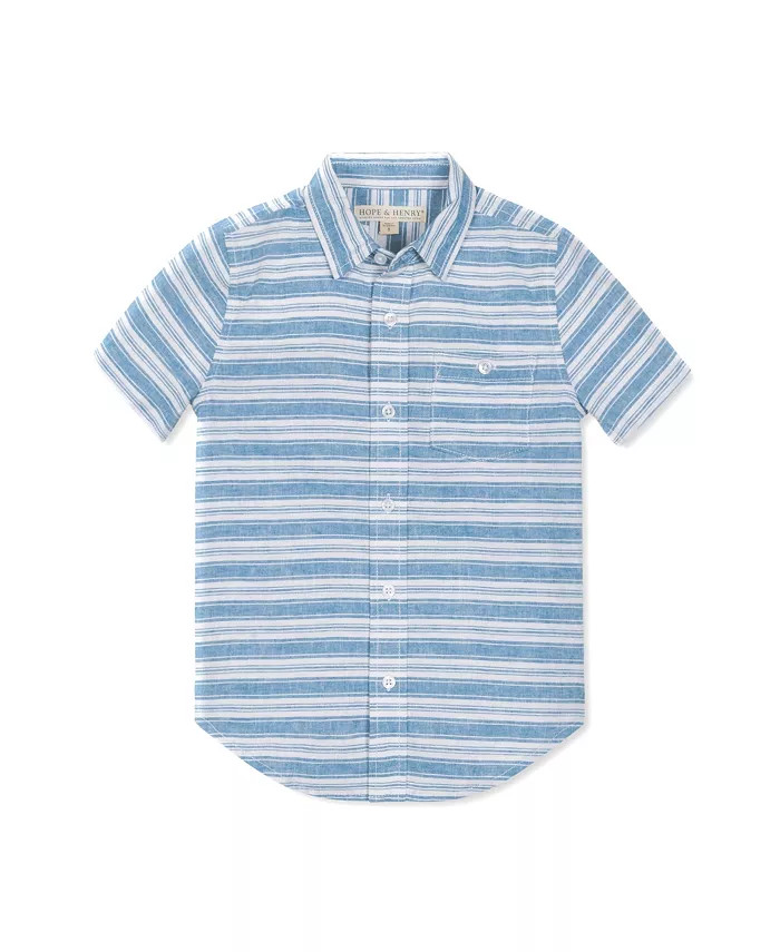 Boys' Linen Short Sleeve Button Down Shirt, Kids | Macy's